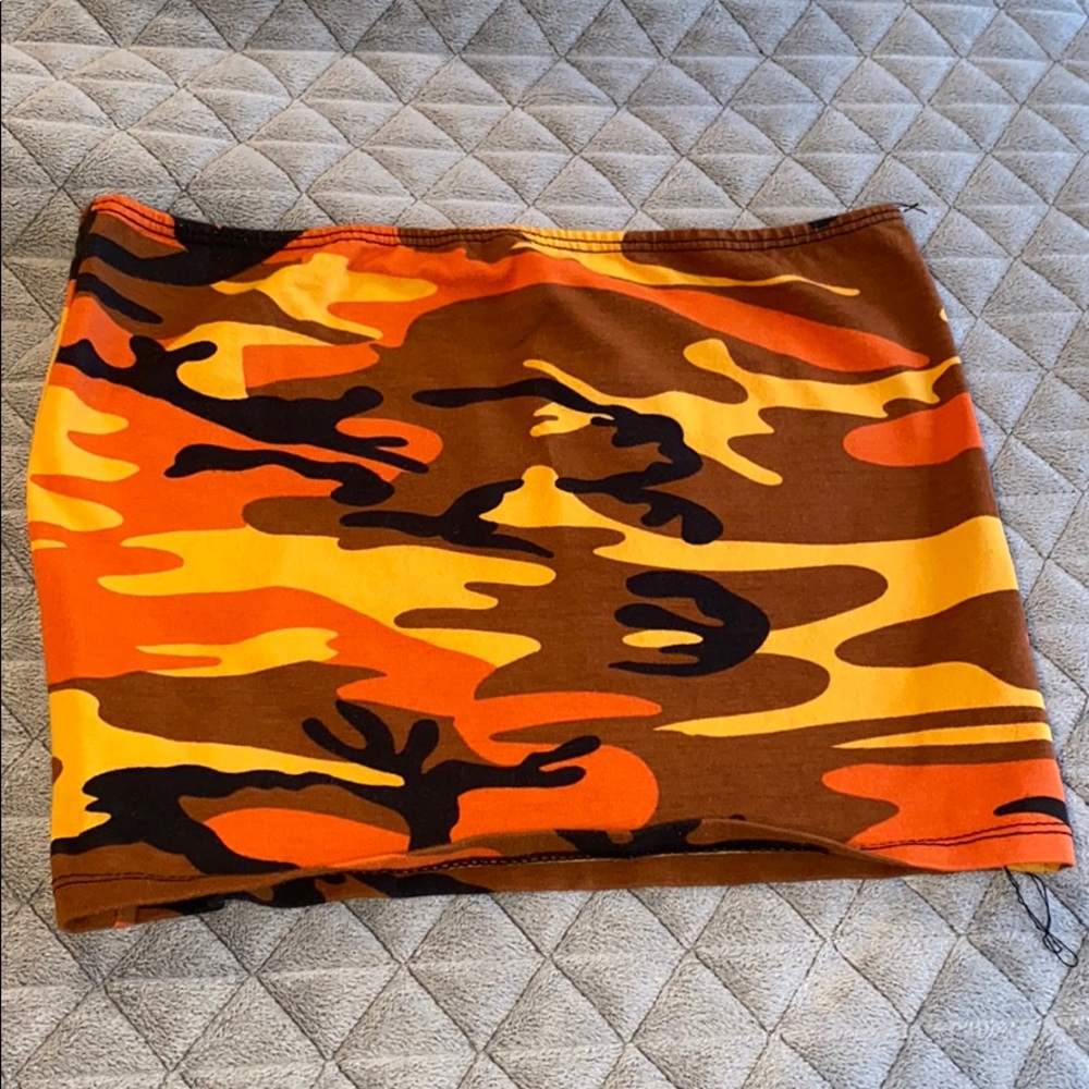 Zumiez ORANGE CAMO TUBETOP